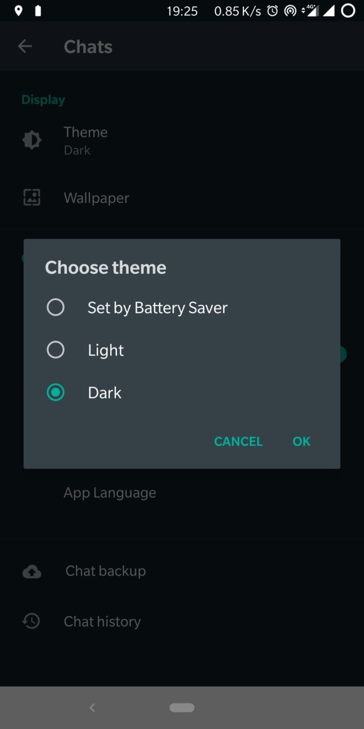 How to activate Dark Mode in WhatsApp for Android