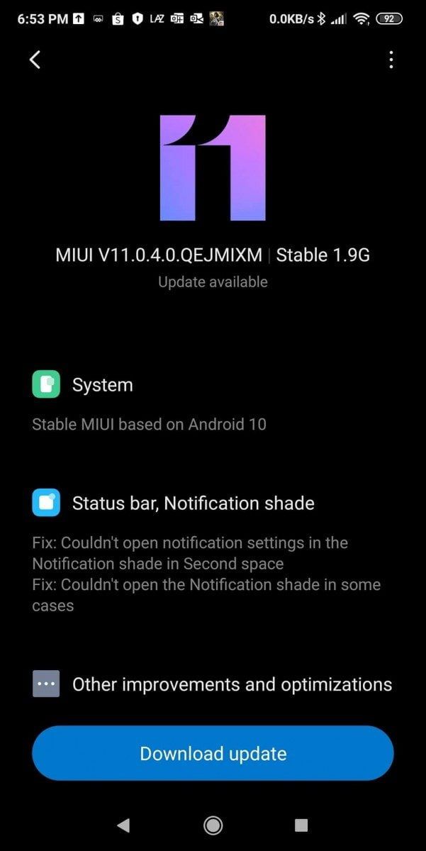 Pocophone F1 starts receiving Android 10 with MIUI 1.0.4.0QEJMIXM update