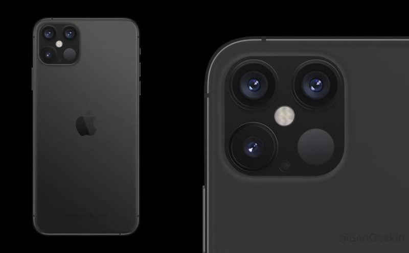 Render shows iPhone 12 Pro with a triple camera and LiDAR