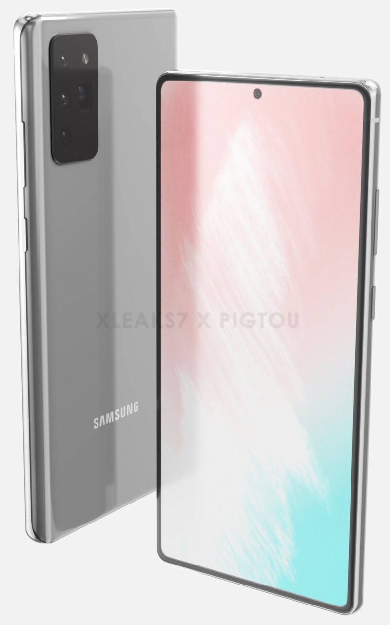 First look at the design of the Samsung Galaxy Note 20 CAD model