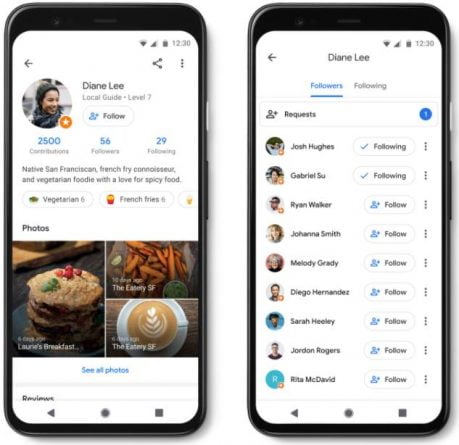 Google Maps turns into a social network Profiles and follow button arrive