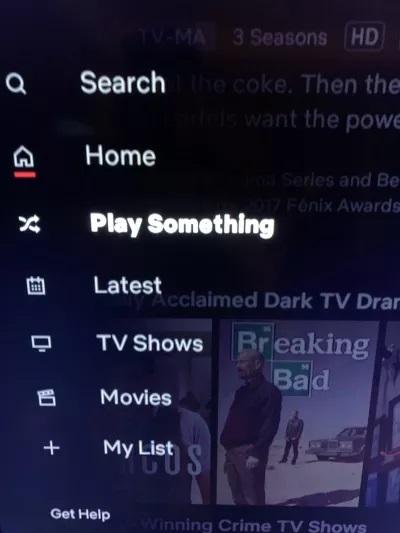 At the moment Netflix shuffle button is only available on television for some subscribers