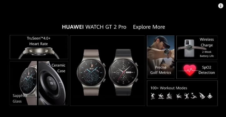 Huawei Watch GT 2Proスマートウォッチが発表されました