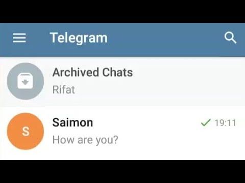 How to hide a chat in Telegram without deleting?
