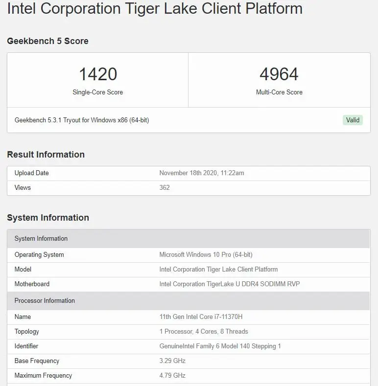 Intel Core i7-11370H가 AMD Ryzen 5 4600H를 능가합니다.