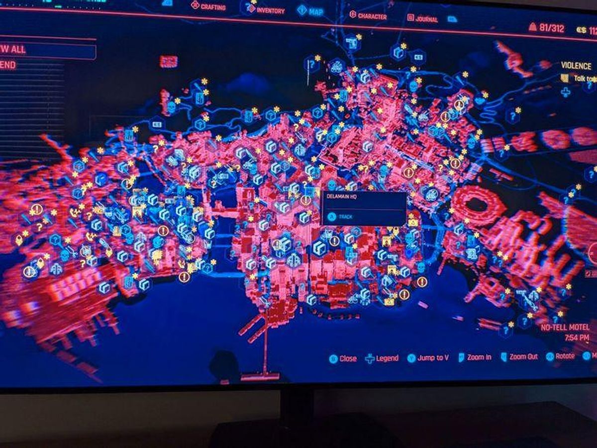 Cyberpunk 2077 Image of the game map
