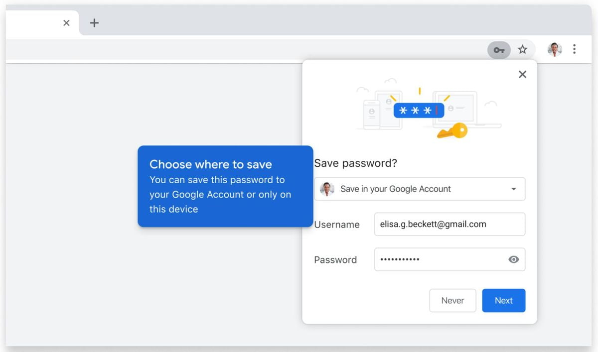 Google Chrome will able to save passwords without synchronizing account