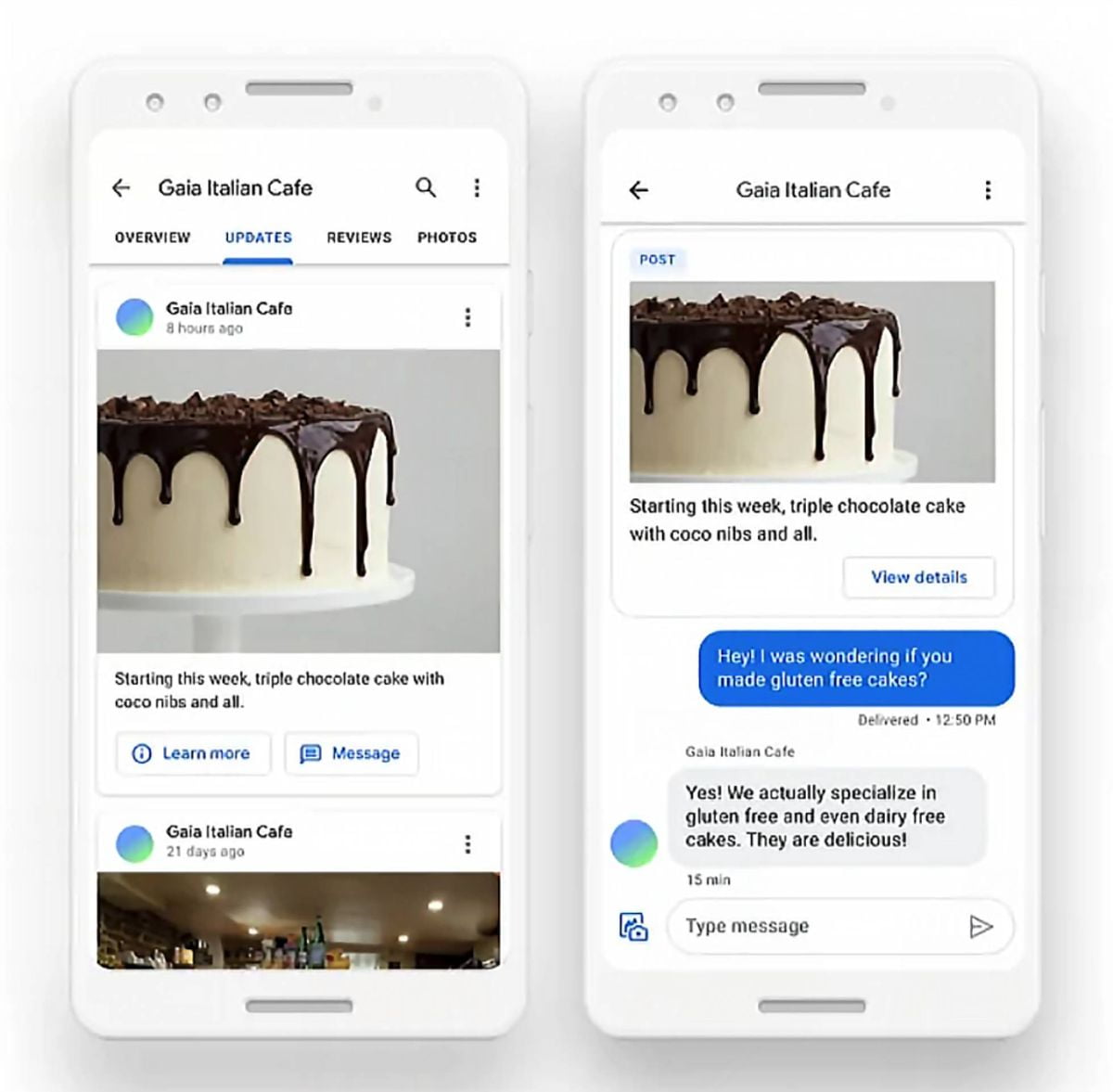 Google Maps updated with business messaging features