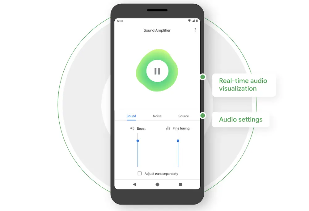 How to use an Android as a hearing aid using Google Sound Amplifier?