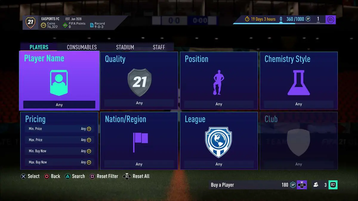 Trading at FIFA 21 General recommendations
