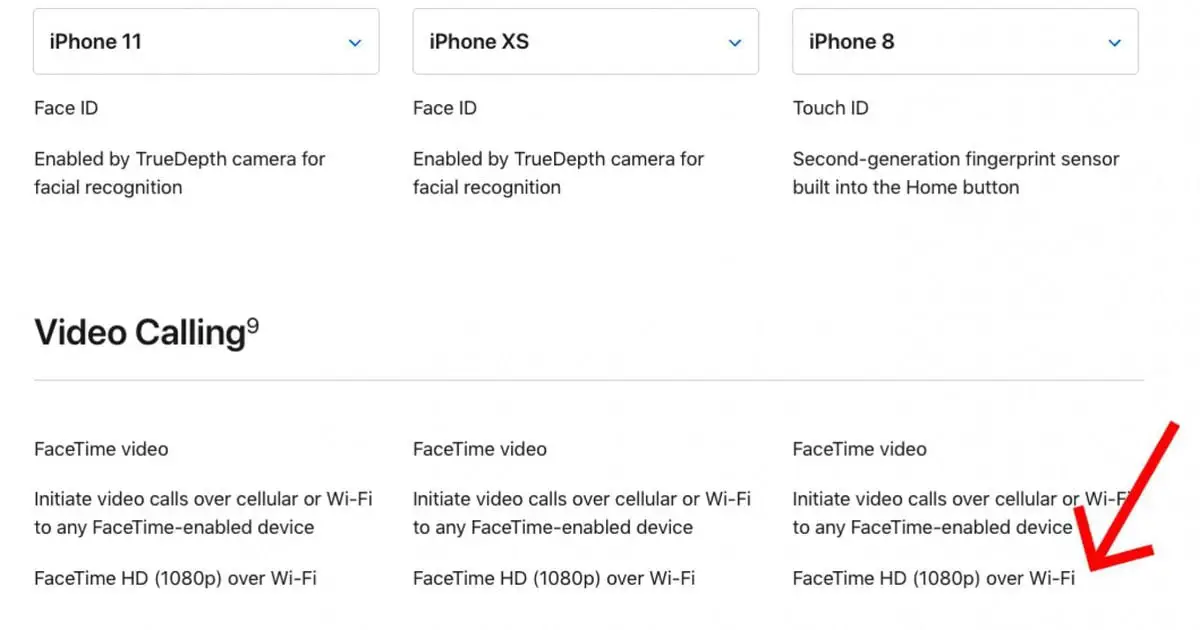 You can make FaceTime calls in Full HD mode