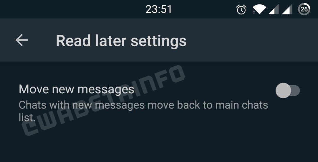 Read Later feature comes to WhatsApp