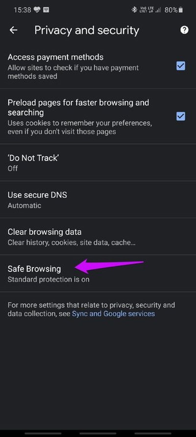 How to set up secure browsing in Chrome for Android