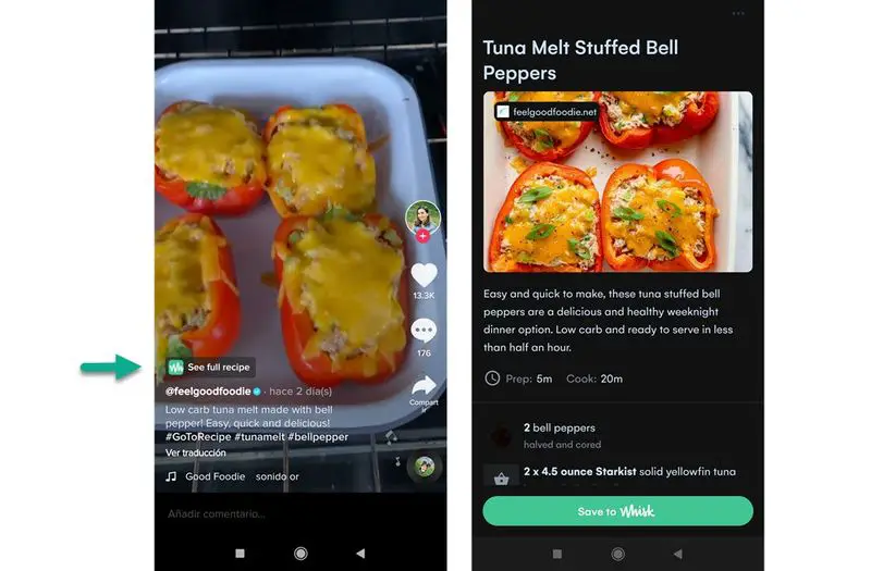 TikTok tests a new feature for recipe videos