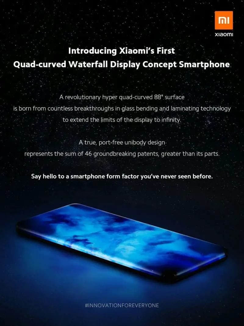 Xiaomi presents in the video its first concept phone without ports