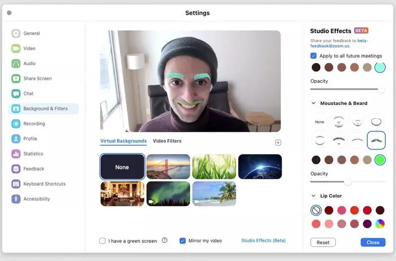 Zoom adds effects to change your appearance in video calls
