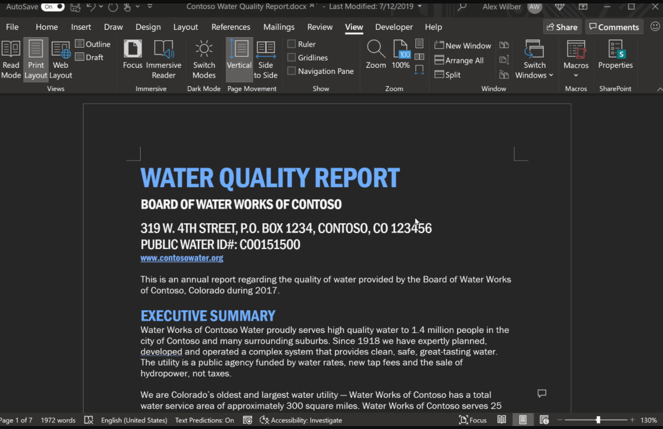 Microsoft is improving dark mode for Word: It's even darker now