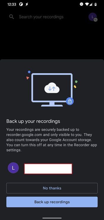 Google Recorder is now backed up so you can access your recordings from its web version