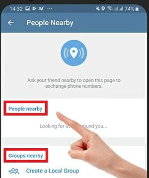 How to use People Nearby feature of Telegram?