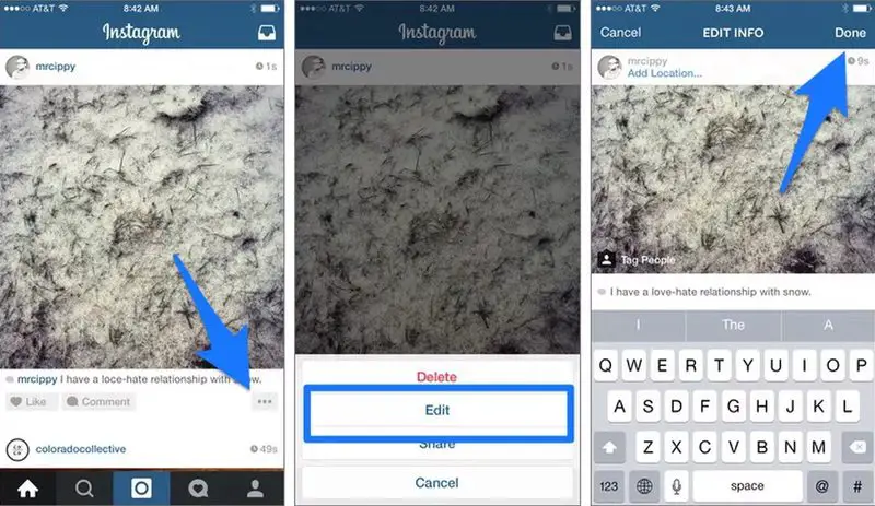 How to edit captions on Instagram?