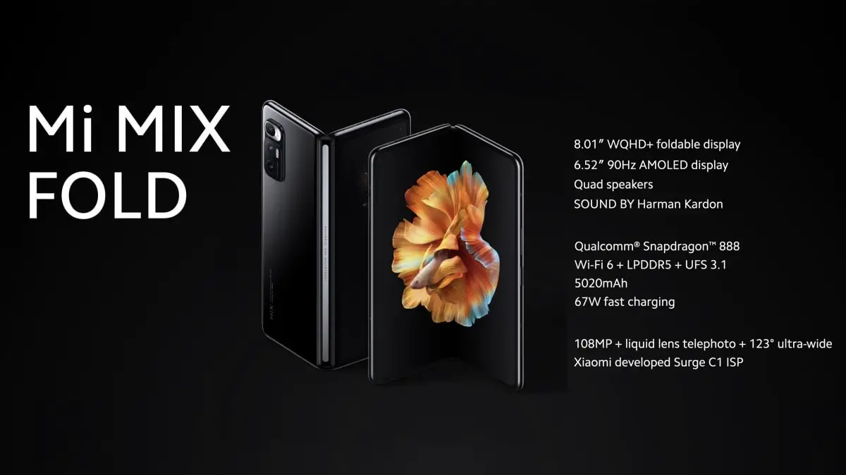 Xiaomi unveiled its first foldable smartphone Mi Mix Fold: Specs, price and release date