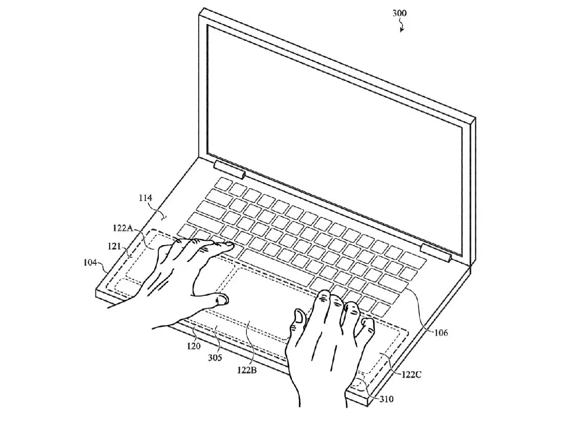 Apple's new patent shows future Macbook design with multiple haptic areas