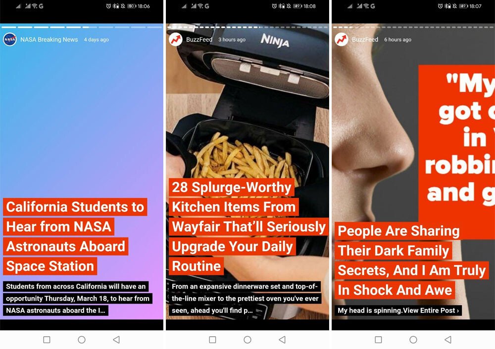 Meet Stories Now RSS reader: Everything is shown in Instagram stories format