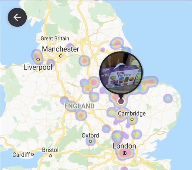 How to use the timeline feature of Google Photos to see images on a map?