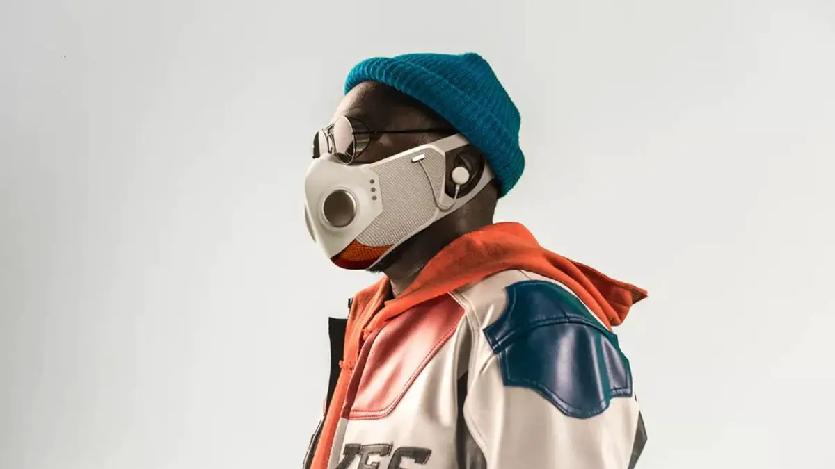 Xupermask is a mask with a headset from SpaceX suit designer
