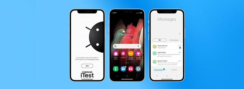 Samsung's new application iTest will allow an iPhone to use a Galaxy interface