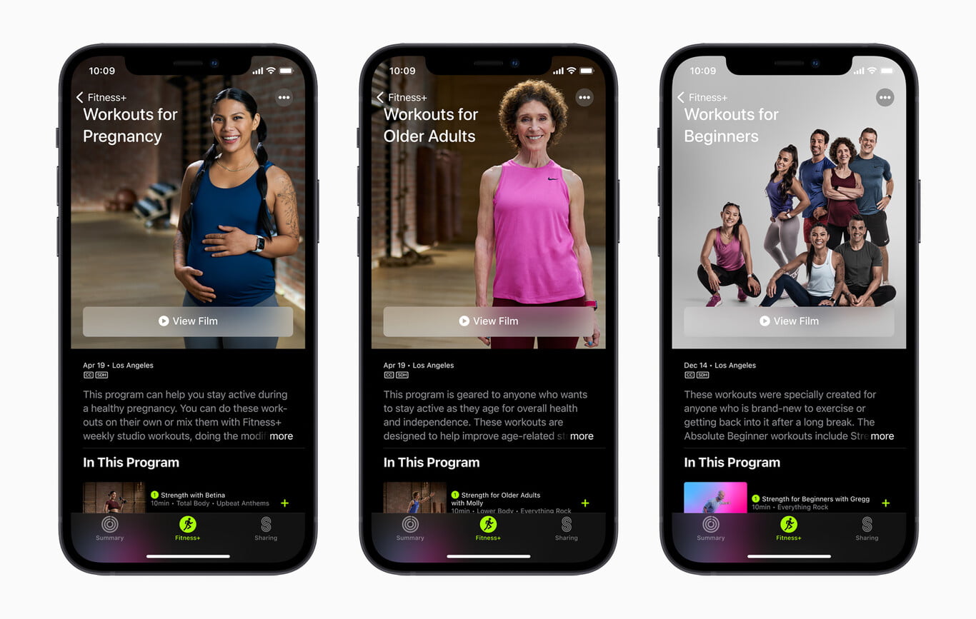 Apple Fitness+ will have new workouts for older adults, pregnant women and beginners