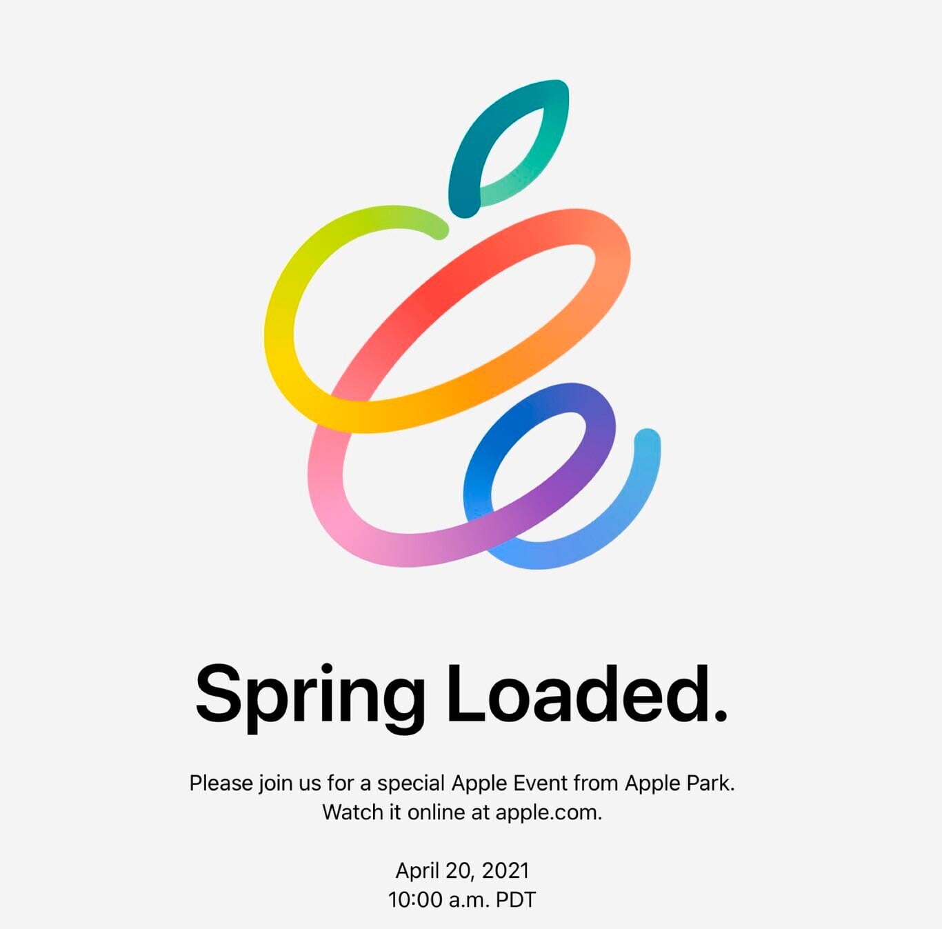 Apple's next keynote Spring Loaded will be held on April 20th
