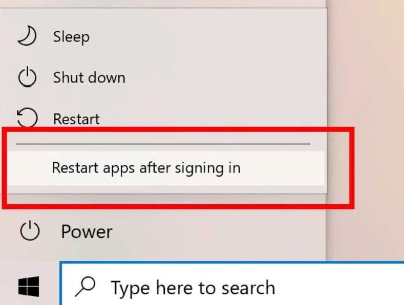 Windows 10 is bringing a new feature: Restart apps after signing in