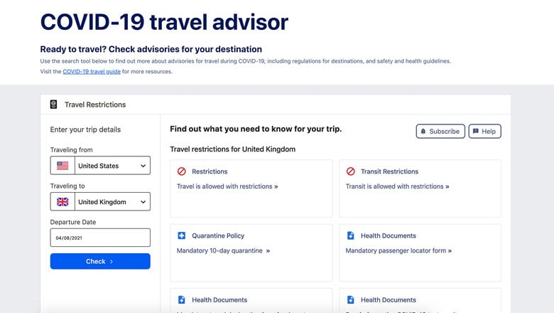 Expedia Launches its COVID-19 Travel Advisor