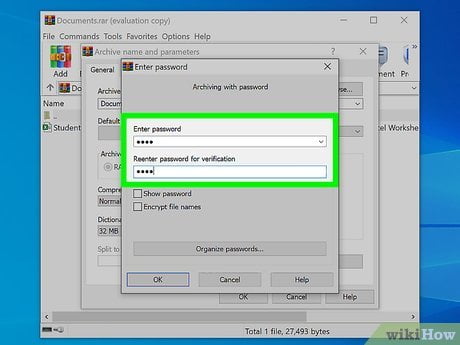 How to put a password on a file on Windows 10?