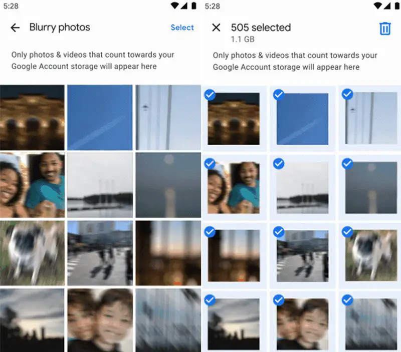 How to free up space in Google Photos by removing blurry photos and screenshots with the new tool?