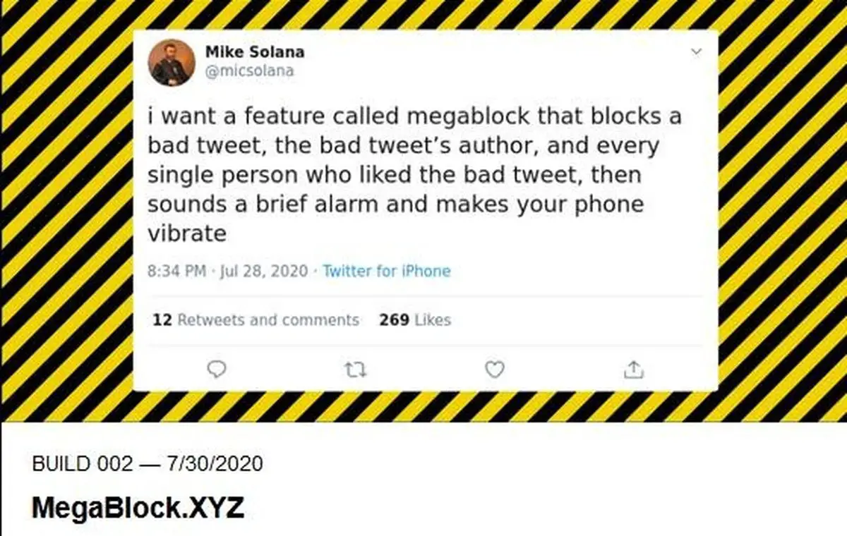 MegaBlock: Suddenly block on Twitter anyone who has liked a tweet that you have not liked