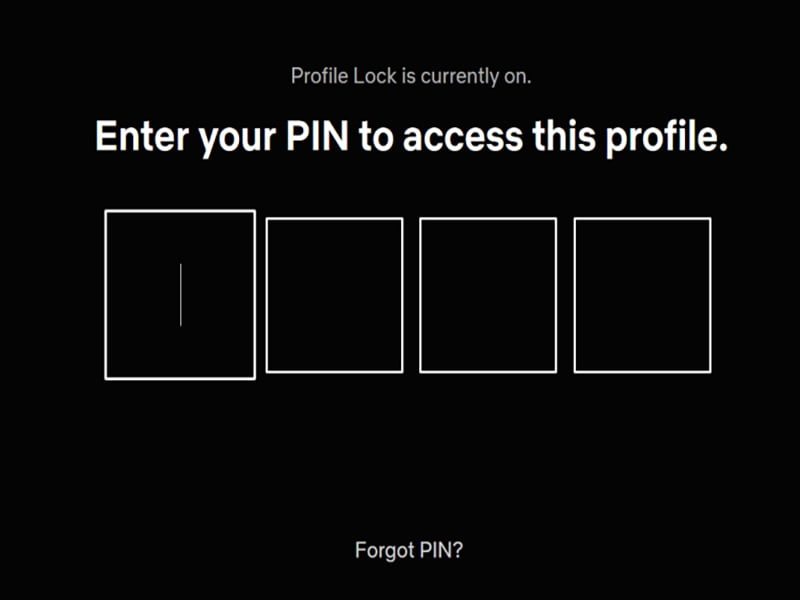 How to set a PIN for a Netflix profile?
