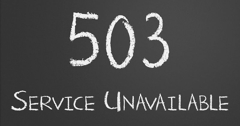 Error 503: What happens when a page is not available?