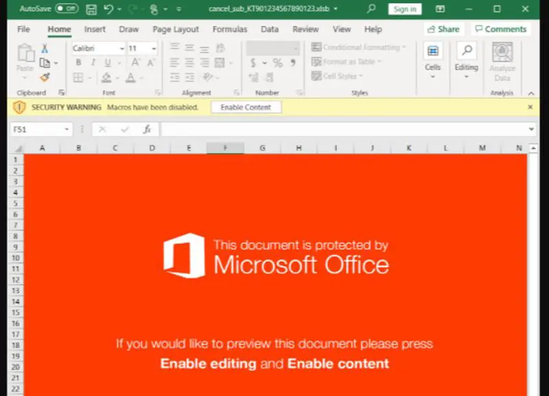 Microsoft warns of new scam using malicious Excel files
