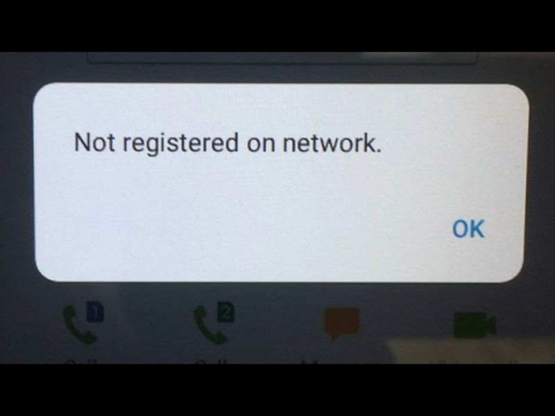 Not Registered on the Net: What to do if your mobile displays this message?