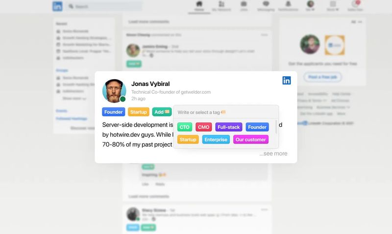 TidyTag, extension to sort LinkedIn contacts with tags