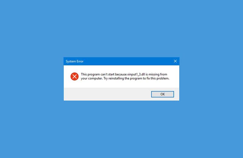 How to fix the XINPUT1_3.DLL missing error in Windows 10?