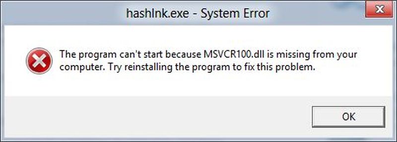 How to fix MSVCR100.DLL missing error in Windows 10?