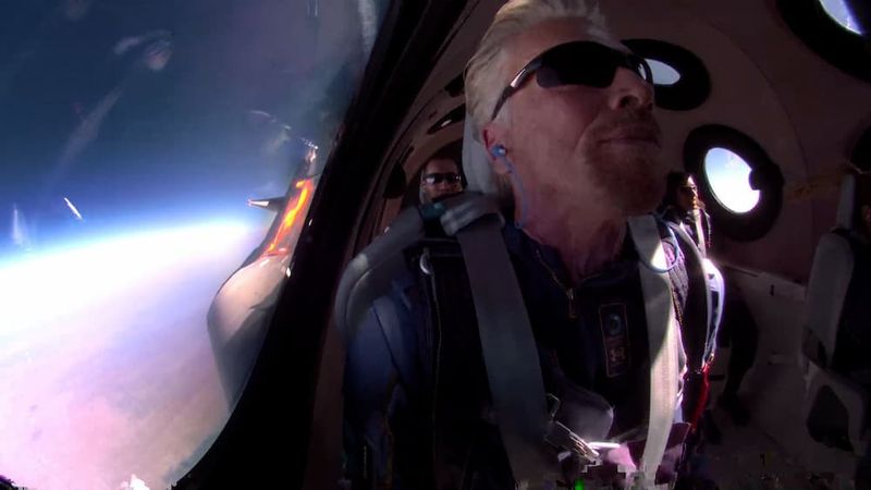 Richard Branson finally travels 'into space' on VSS Unity