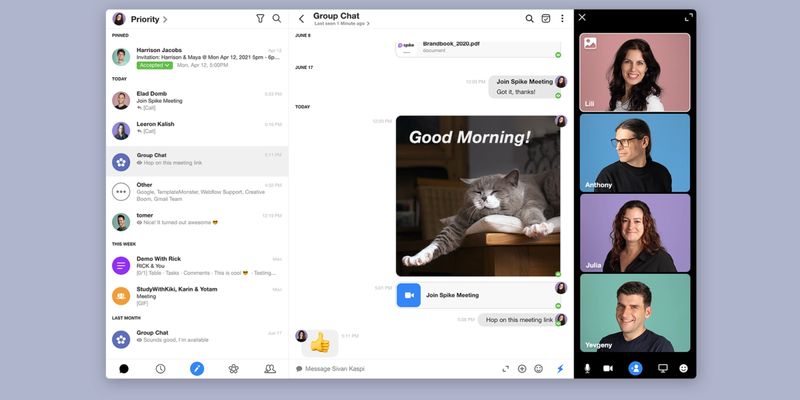 Spike adds a video meeting feature in your inbox