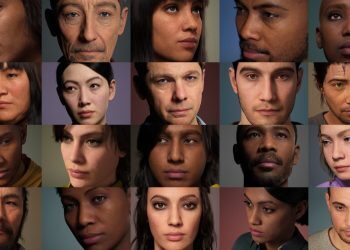 These realistic human face designs are created by MetaHuman Creator of Epic Games