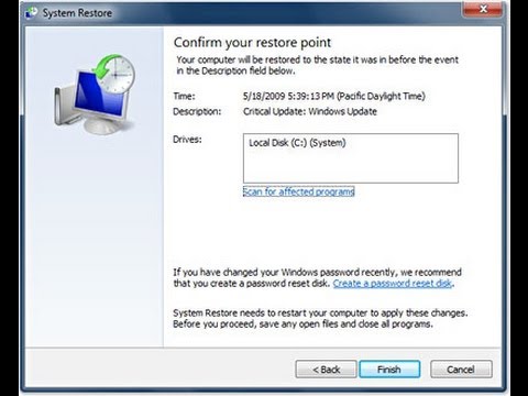 How to use system restore on Windows 10?