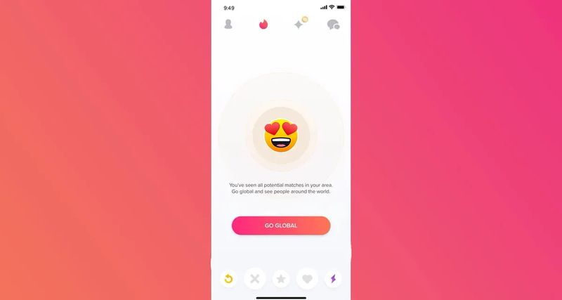 What is Tinder global mode, and how can you activate it?