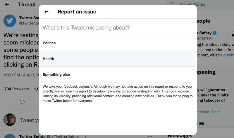 Twitter tests new system for reporting tweets with erroneous information